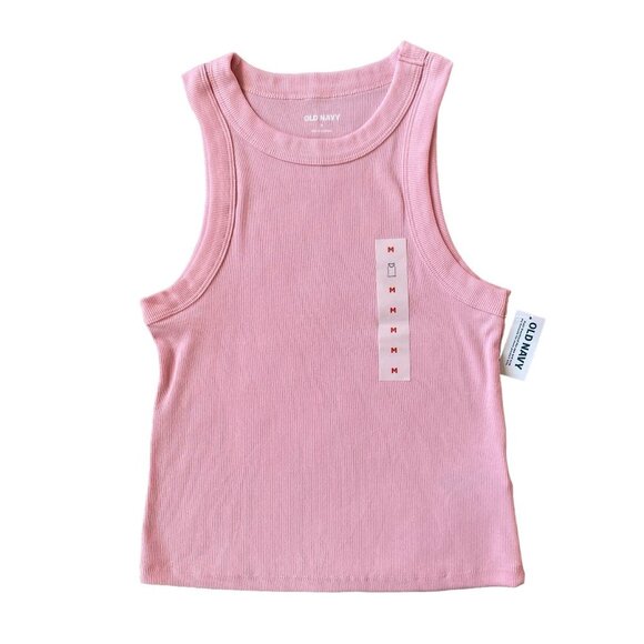 Old Navy Other - Old Navy girls medium pink stretchy ribbed sleeveless pullover tank top NWT